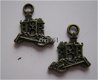 bedeltje/charm strand: zandkasteel brons - 20x15 mm - 1 - Thumbnail