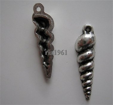bedeltje/charm strand : penhoorn schelp - 25 mm - 1