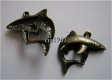 bedeltje/charm zee :haai brons - 24x23 mm - 1 - Thumbnail