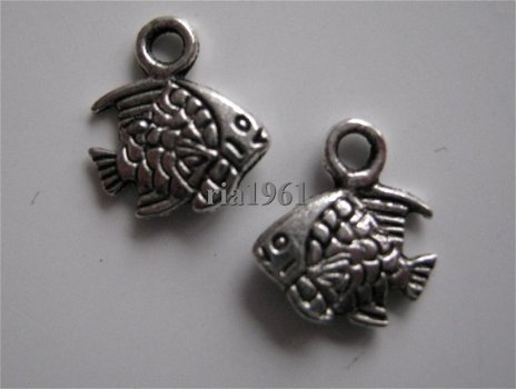 bedeltje/charm vis:mini-visjes : 10 mm - 10 voor 0,75 - 1