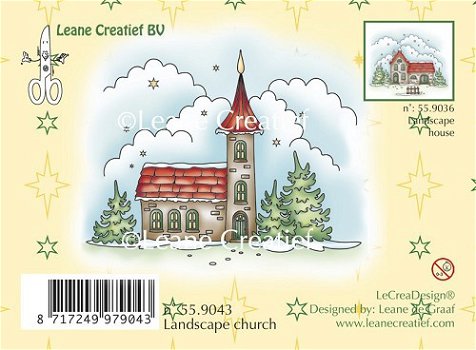 Leane Creatief - Winter landscape church - 1