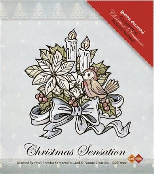 Yvonne Creations - Christmas Sensation - Flower and Candle - 1
