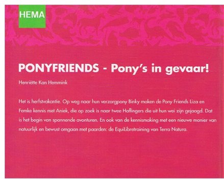Henriette Kan Emmink- Pony Friends- Pony's in gevaar- NIEUW ! - 2