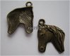 bedeltje/charm dieren: paardenhoofd 2 brons - 29x22 mm - 1 - Thumbnail