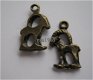 bedeltje/charm dieren: berggeit brons - 21x12 mm - 1 - Thumbnail