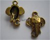 bedeltje/charm dieren:olifant goud - 22x16 mm - 1 - Thumbnail
