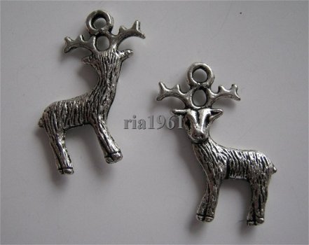 bedeltje/charm dieren:hertje 2 - 24x20 mm - 1