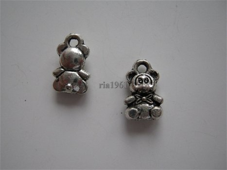 bedeltje/charm dieren:mini-beertje -11 mm - 1