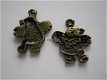 bedeltje/charm dieren: berenengel brons - 23x20 mm - 1 - Thumbnail