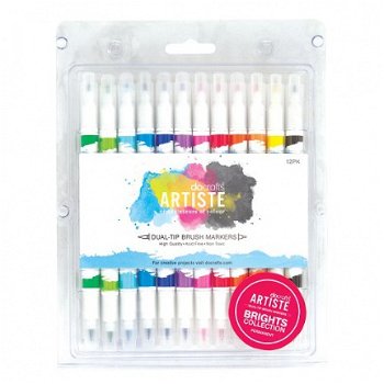 Brush Markers (12PK) - Brights - 1