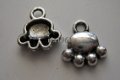 bedeltje/charm dieren:beren/hondenpoot -13x14 mm - 1 - Thumbnail