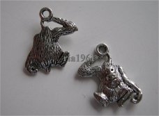 bedeltje/charm dieren :gorilla - 18x11 mm