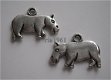 bedeltje/charm dieren: nijlpaard - 21x15 mm - 1 - Thumbnail