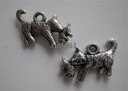 bedeltje/charm dieren:dier+jong - 19x12 mm - 1