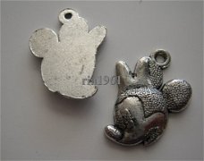 bedeltje/charm dieren:minnie mouse - 23 x 22 mm