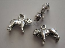 bedeltje/charm dieren:hondje 4 (mastino?) - 15x14 mm