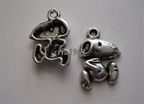 bedeltje/charm dieren:snoopy - 17x12 mm - 1