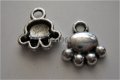 bedeltje/charm dieren:honden/berenpoot - 13x14 mm - 1 - Thumbnail