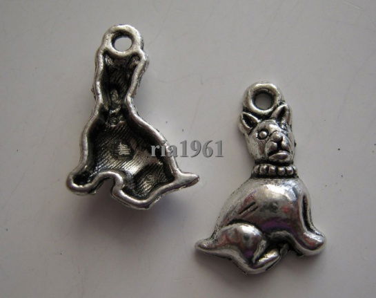 bedeltje/charm dieren :hondje -18 mm - nr. 1