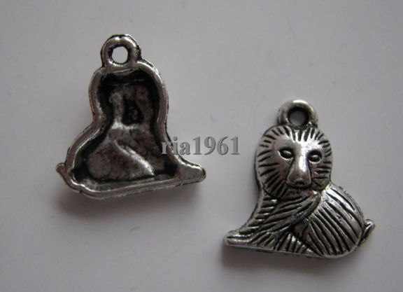 bedeltje/charm dieren:leeuwtje - 15x14 mm - nr. 1