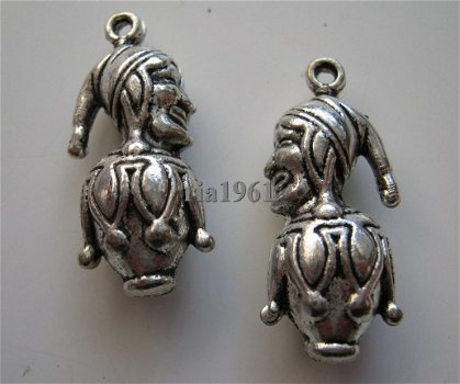 bedeltje/charm sprookjes:harlekijn - 27 x 12 mm - 1