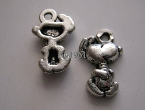 bedeltje/charm sprookjes:snoopy 2 - 15 mm - 1