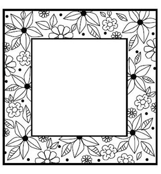 Stamps To Die For - Floral Doodle Square - 1