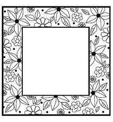 Stamps To Die For - Floral Doodle Square