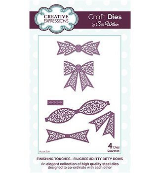 Craft Dies - Filigree 3D Bitty Bow - 1