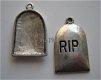 bedeltje/charm halloween:R.I.P.- 26x16 mm - 1 - Thumbnail