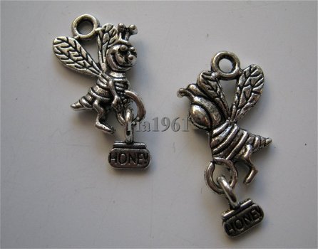 bedeltje/charm dieren:honingbij - 25x14 mm - 1