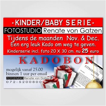 Kinder Baby Fotografie nu slechts 25.00 euro Alkmaar, Heerhugowaard, Egmond, Bergen - 1