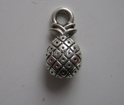 bedeltje/charm fruit: ananas mini - 14x7 mm - 1