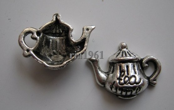 bedeltje/charm keuken:theepotje 2 - 19x14 mm - 1