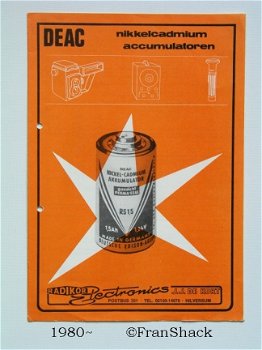 [1980~] Brochure: DEAC NiCad Accu's, Radicor Electronics - 1