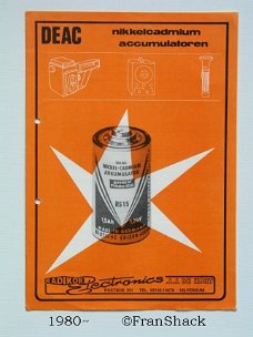 [1980~] Brochure: DEAC NiCad Accu's, Radicor Electronics