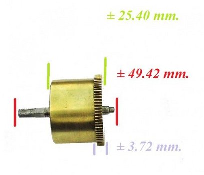 Veer trommel = Franse pendule = zonder veer =25619 - 2