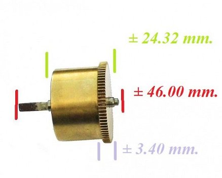 Veer trommel = Franse pendule = zonder veer =25620 - 2