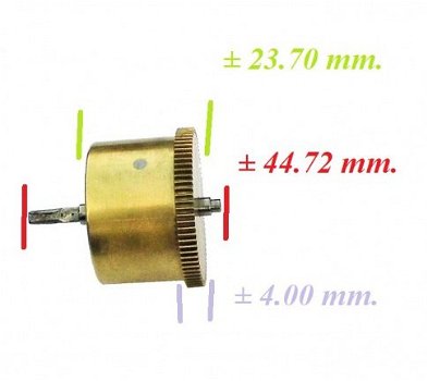 Veer trommel = Franse pendule = zonder veer =25621 - 2