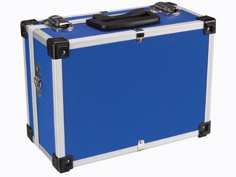 Aluminium koffer blauw compact - 1