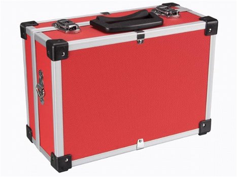 aluminium koffer rood compact - 1