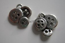 bedeltje/charm handwerken:knoopjes (3st.) -15x14 mm:10 v.0,75