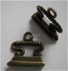 bedeltje/charm handwerken: strijkbout brons - 18x17 mm - 1 - Thumbnail