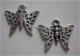 bedeltje/charm vlinders : vlinder 17 - 20x17 mm - 1 - Thumbnail