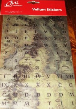 NIEUW vel Vellum stickers herfst alfabet 15 X 23 cm van Crea Motion - 1