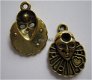 bedeltje/charm maskers:carnavalsmasker 7 goud - 27x18 mm - 1 - Thumbnail