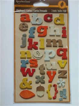 OPRUIMING: recollections (2x) chipboard alphabet - 1