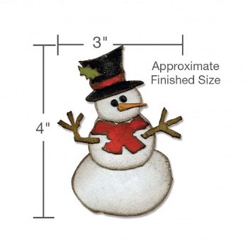 3x Tim Holtz bigz chipboard stansen assembly snowman - 1