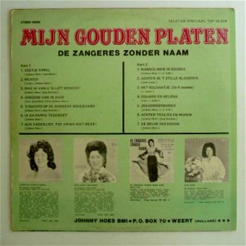 LP Zangeres Zonder Naam - Mijn Gouden Platen (Telstar, 1977) - 2