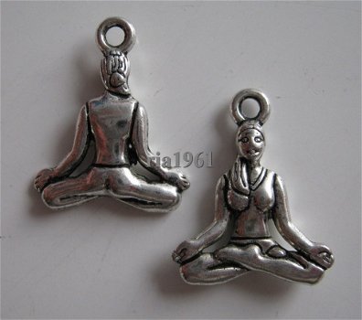 bedeltje/charm sport:yoga - 21x16 mm - 1